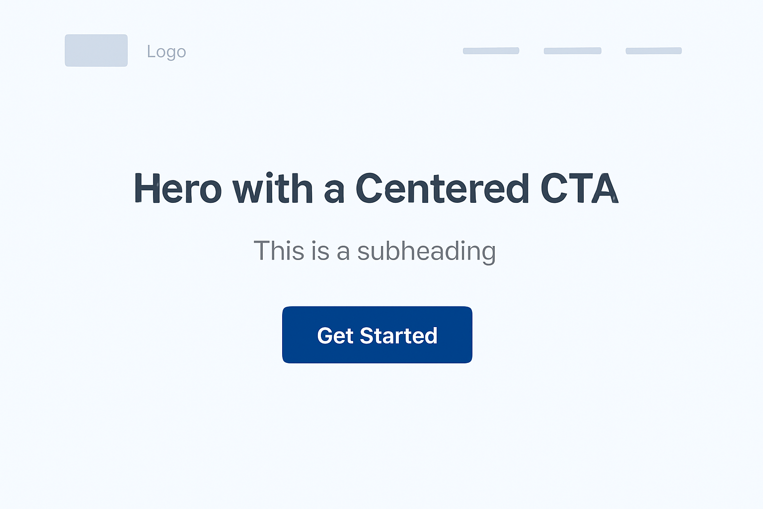 Hero with a Centered CTA