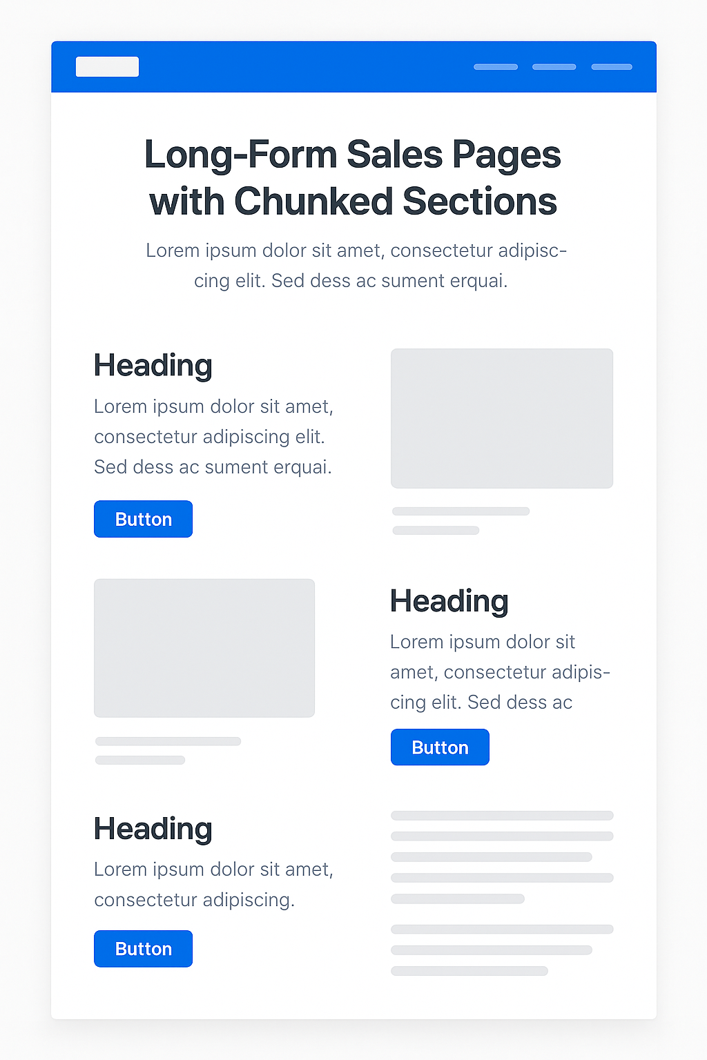 Long-Form Sales Pages with Chunked Sections