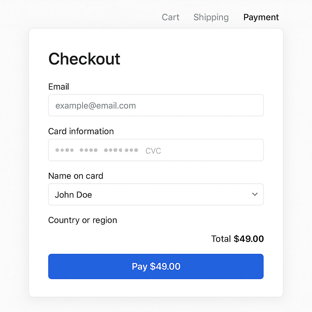 Minimalist Checkout Flows